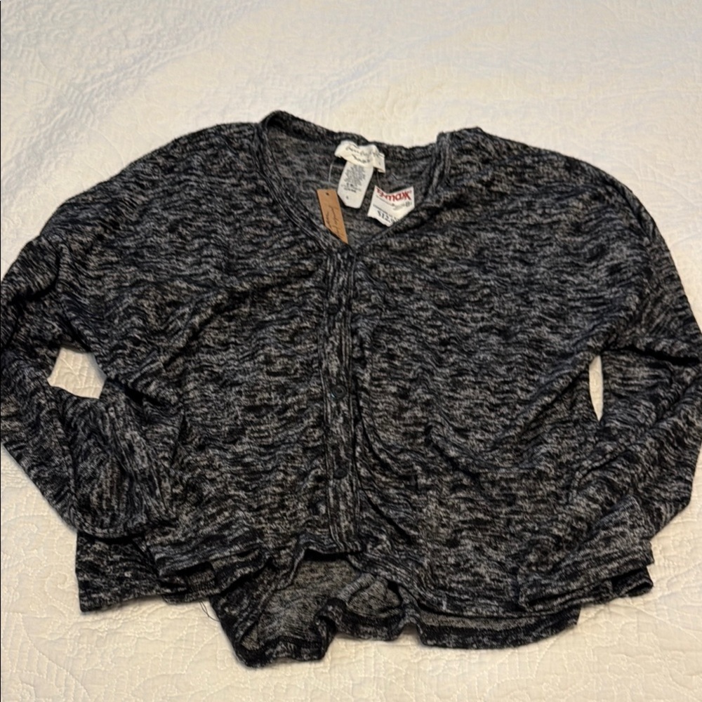 Gray Knit Cardigan